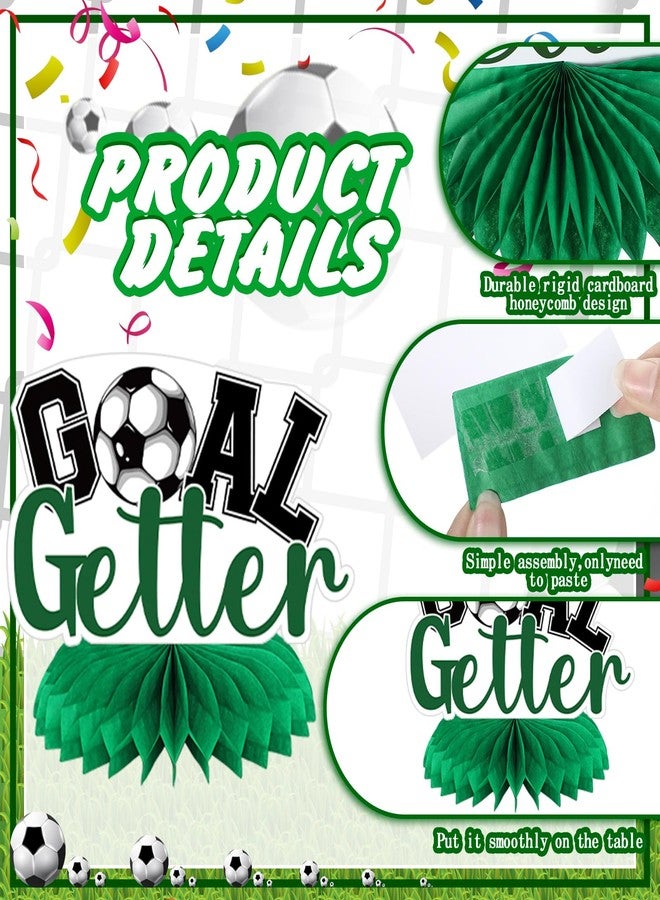 Weekgrat 12 Pcs Soccer Birthday Party Decorations Soccer Honeycomb Centerpieces Sports Themed Table Decorations Football Theme Topper Centerpieces for Birthday Baby Shower Party Supplies - Image 3